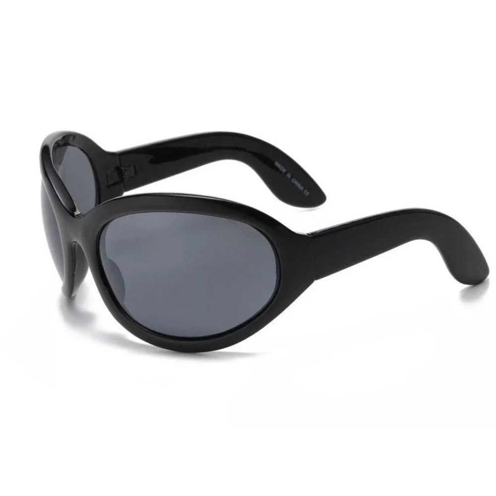 Sunglasses Men Fashion Designer Beach Festival Oversized Wrap Around Hip Hop New